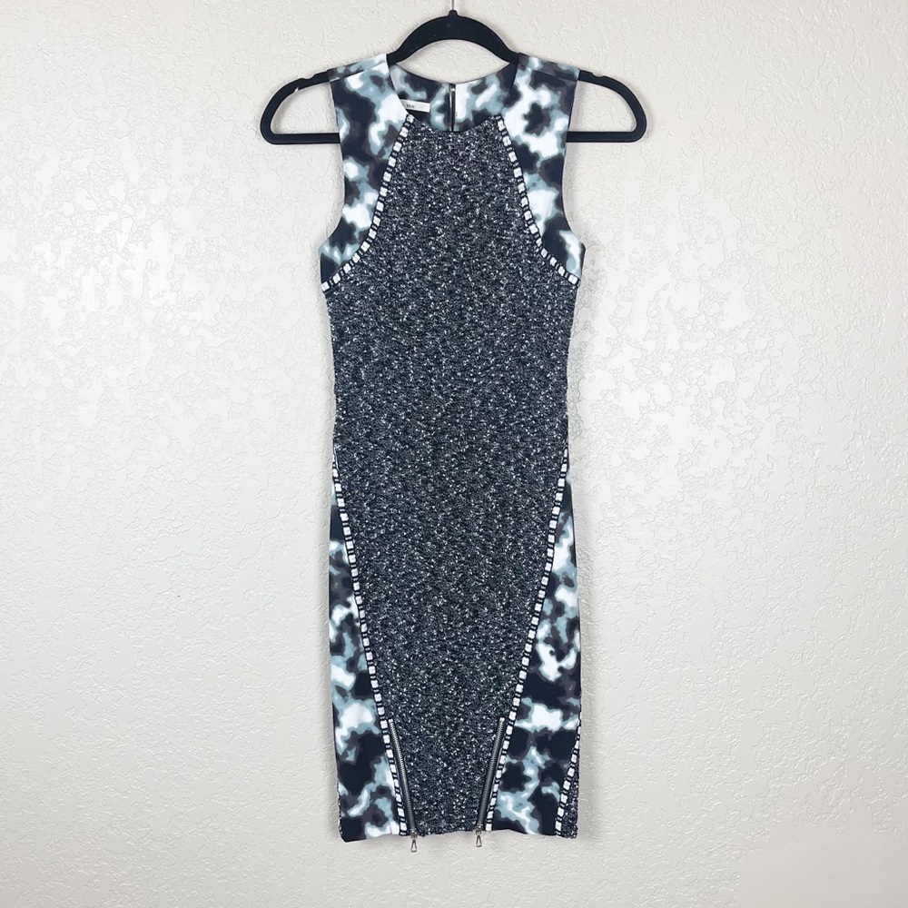 Rachel Rachel Roy mixed media fitted dress